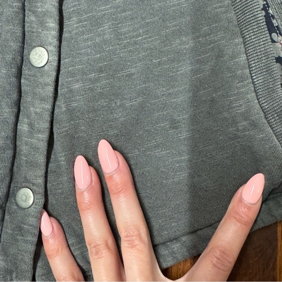 Saturday/Sunday by Anthropologie Grey Snap Collar Jacket Size S AS IS - Picture 5 of 10